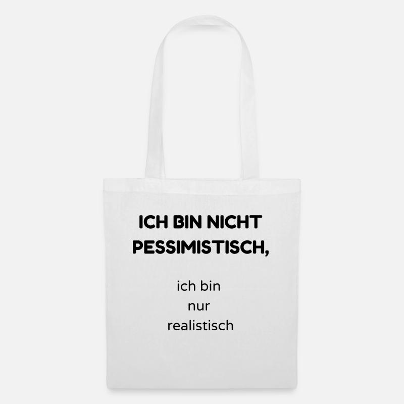 pessimistisch - Stoffbeutel - Weiß