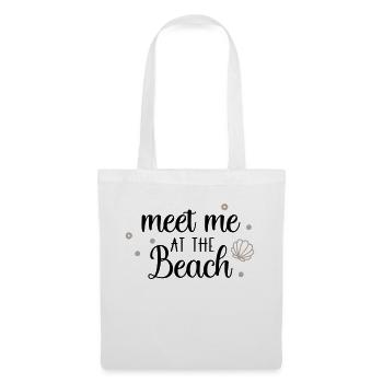 meet me at the beach hell - Stoffbeutel - Weiß - Vorne