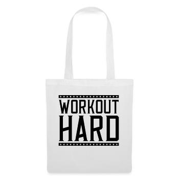 workout hard - Stoffbeutel - Weiß - Vorne
