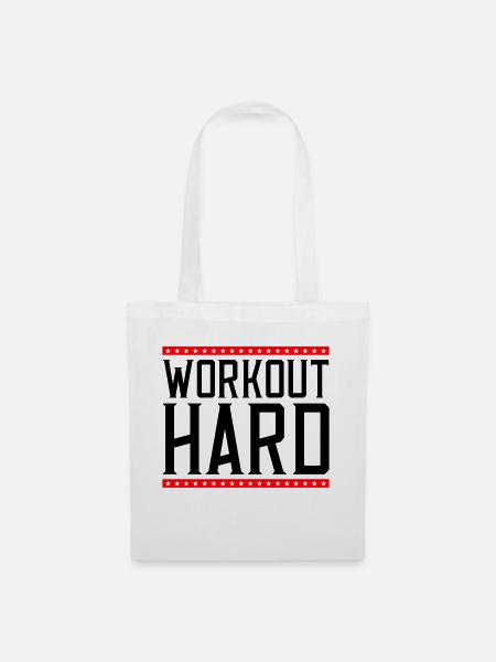 workout hard 2 - Stoffbeutel - Weiß