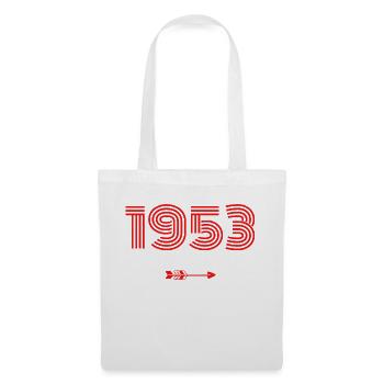 Jahrgang 1953 - Stoffbeutel - Weiß - Vorne