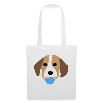 Visage de chiot 3 - Sac en tissu - blanc - Devant