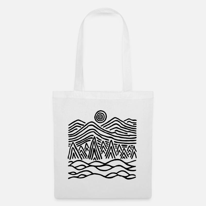 Paysage noir étrange - Sac en tissu - blanc