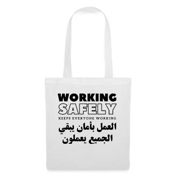 Travailler en toute sécurité permet à tout le monde de travailler - Sac en tissu - blanc - Devant