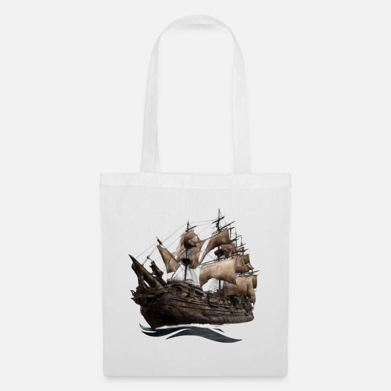 Ghost Ship Cursed Ship - Tote Bag - white