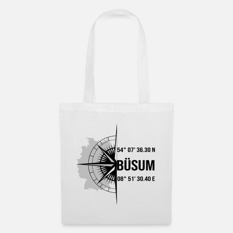 Koordinaten Büsum - Stoffbeutel - Weiß
