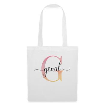 G | Monogram | Name | GönülWatercolor - Tote Bag - white - Front