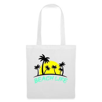 La vie à la plage - Sac en tissu - blanc - Devant