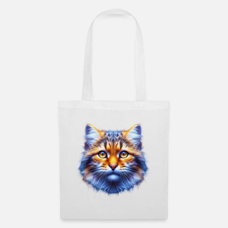 Katze - Stoffbeutel - Weiß