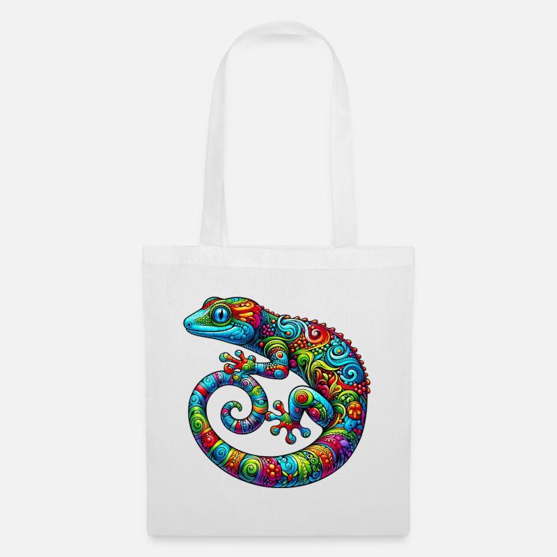 Gecko - Stoffbeutel - Weiß