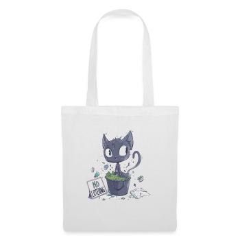 No Littering Cat Katze Environment Earth Day - Stoffbeutel - Weiß - Vorne