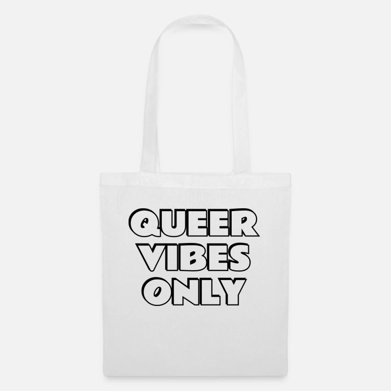 Nur queere Vibes - Stoffbeutel - Weiß