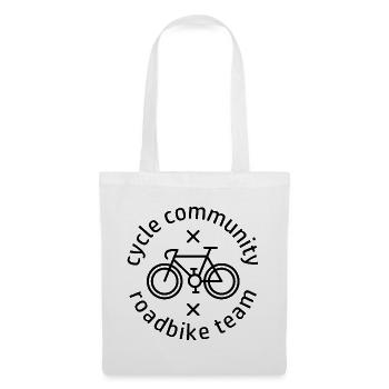 Fahrrad Rennrad Tour Logo Mannschaft Gravel Icon - Stoffbeutel - Weiß - Vorne