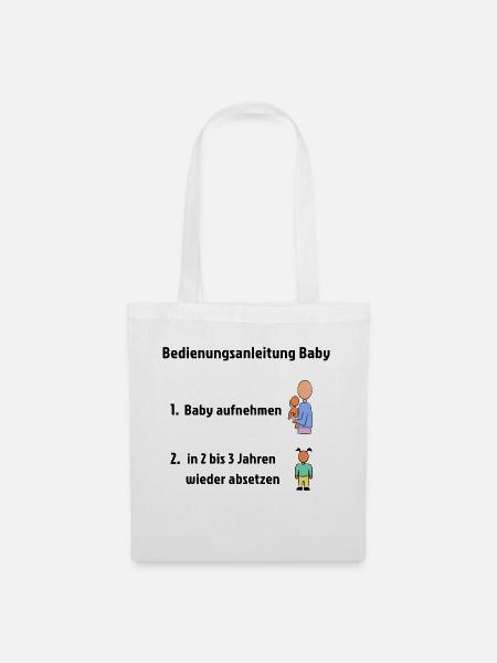 Bedienungsanleitung Baby - Stoffbeutel - Weiß