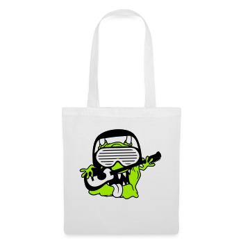 Cool Party Monster Alien Plays Guitar Music - Tote Bag - white - Front