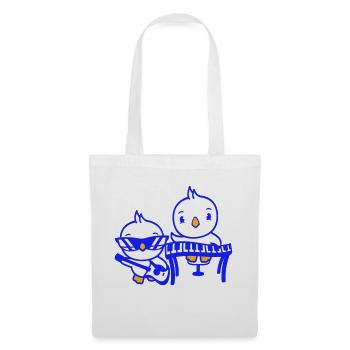 2 Chicks Birds Ducks Ribbon Cute Two Friends Team - Tote Bag - white - Front