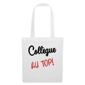 COLLEGUE. HUMOUR. RETRAITE. RETRAITE. RETRAITEE - Sac en tissu - blanc - Devant