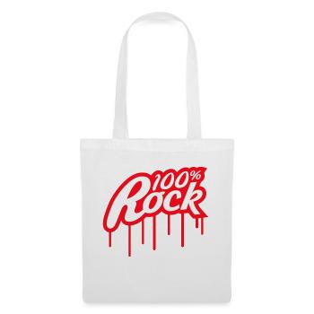 100% Percent Musique Rock Timbre Graffiti Drops - Sac en tissu - blanc - Devant