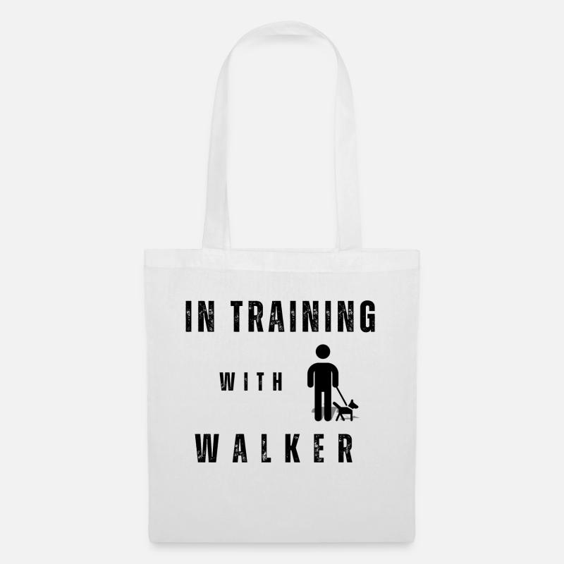In Training with Walker - Tote Bag - white