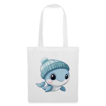 Whale Cute Cute Baby Kids Animal Blue Whale Cartoon - Tote Bag - white - Front