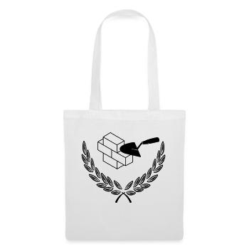 Trofel, pierres de construction en couronne de laurier Logo Mason - Sac en tissu - blanc - Devant