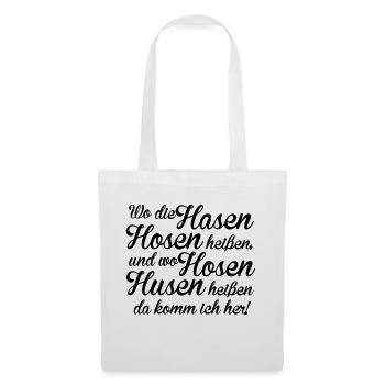 Hasen Hosen - Stoffbeutel - Weiß - Vorne