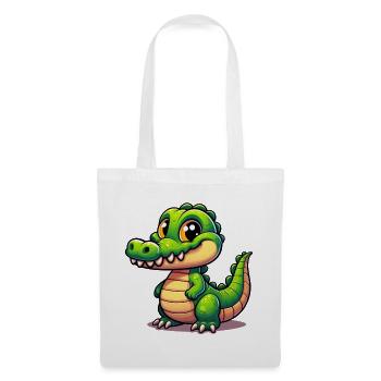 Alligator Crocodile - Tote Bag - white - Front