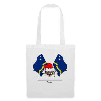 Le Père Noël drape la bannière de Curaçao - Sac en tissu - blanc - Devant