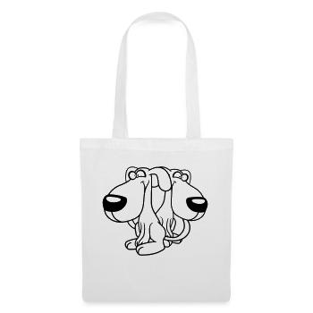 2 Dog Friends Team Crazy Funny Crew Brothers - Sac en tissu - blanc - Devant