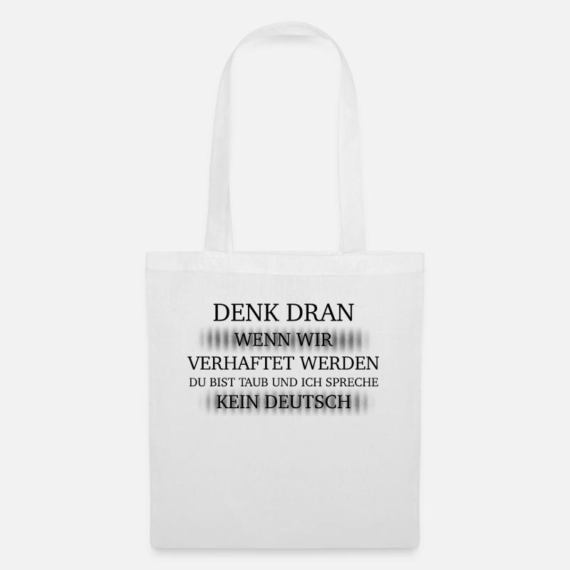 Verhaftet schwarz - Stoffbeutel - Weiß