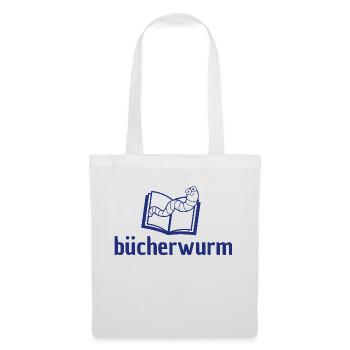 Bücherwurm - Stoffbeutel - Weiß - Vorne