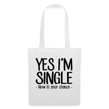 yes, I'm single - Tote Bag - white - Front