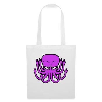 pieuvre majeur insulte va te faire foutre méchant - Sac en tissu - blanc - Devant