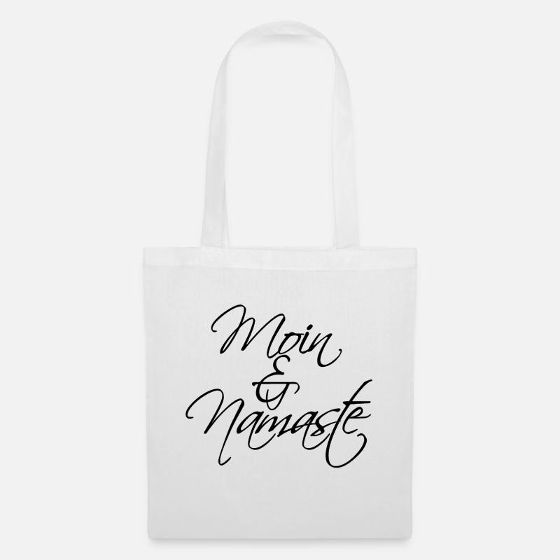 Moin & Namaste, black - Tote Bag - white