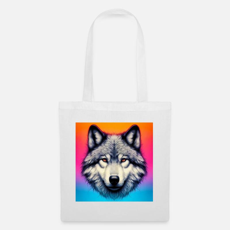 Wolf - Stoffbeutel - Weiß