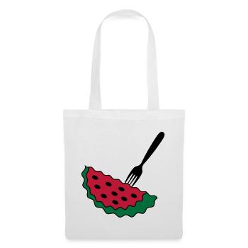 Melon with fork - Tote Bag - white - Front