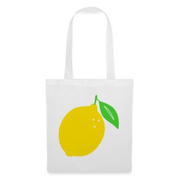 Citron Flat Print Design - Sac en tissu - blanc - Devant