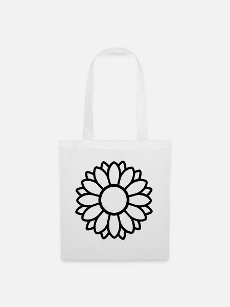 Sonnenblume - Stoffbeutel - Weiß