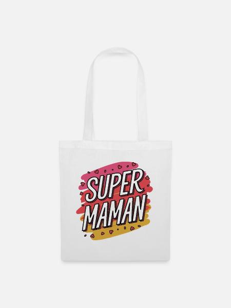 Super-Mama - Stoffbeutel - Weiß