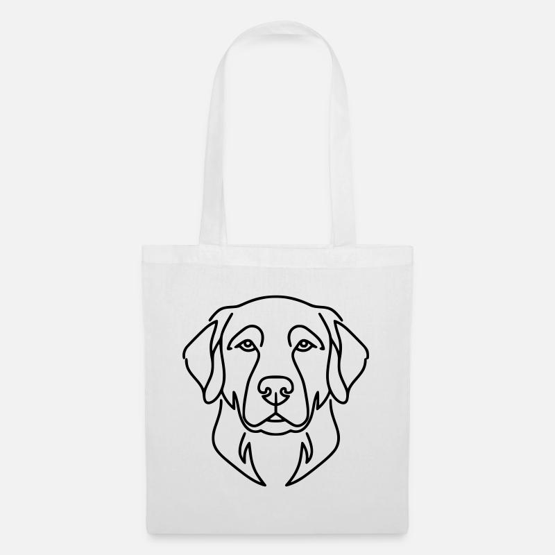 Labrador Kopf Hund Portrait Vektor - Stoffbeutel - Weiß