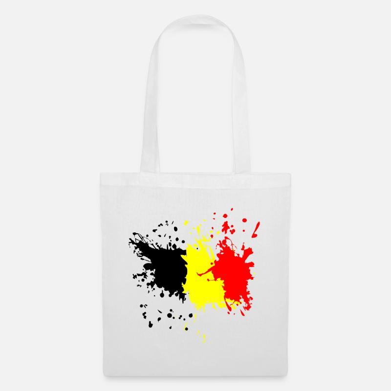Belgien Splash - Stoffbeutel - Weiß