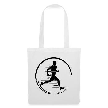 Running Marathon Woman Silhouette - Tote Bag - white - Front