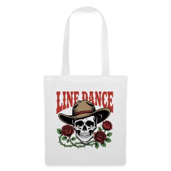 Line Dance Skull Roses - Tote Bag - white - Front