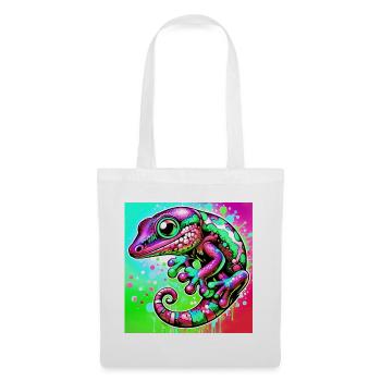 Gecko - Stoffbeutel - Weiß - Vorne