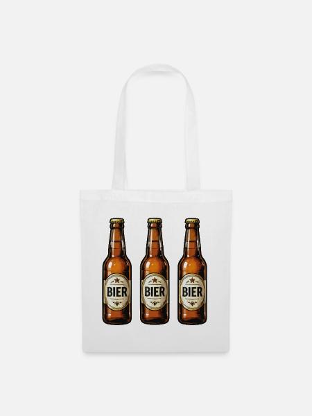 Bier Trio Cartoon - Stoffbeutel - Weiß