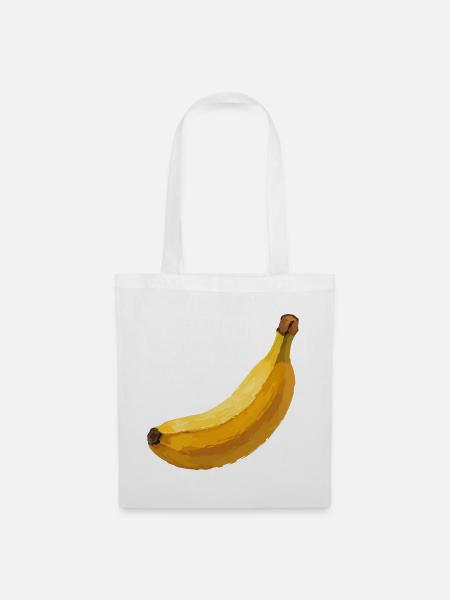 Gelbe Banane Vektorillustration - Stoffbeutel - Weiß
