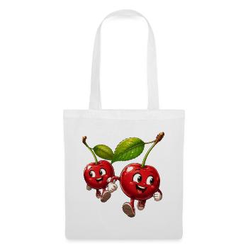 Cerises de course - Sac en tissu - blanc - Devant