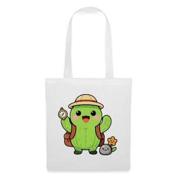 Explorer Cactus with Backpack - Tote Bag - white - Front