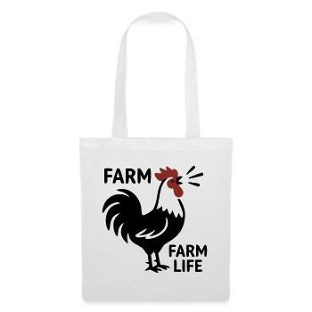 Logo de la Vie à la Ferme Rooster - Sac en tissu - blanc - Devant