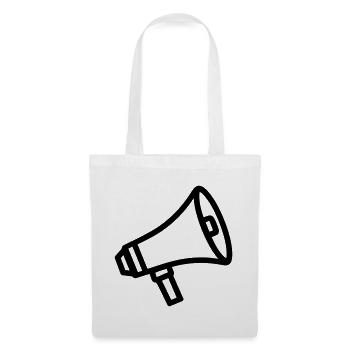 mégaphone - Sac en tissu - blanc - Devant
